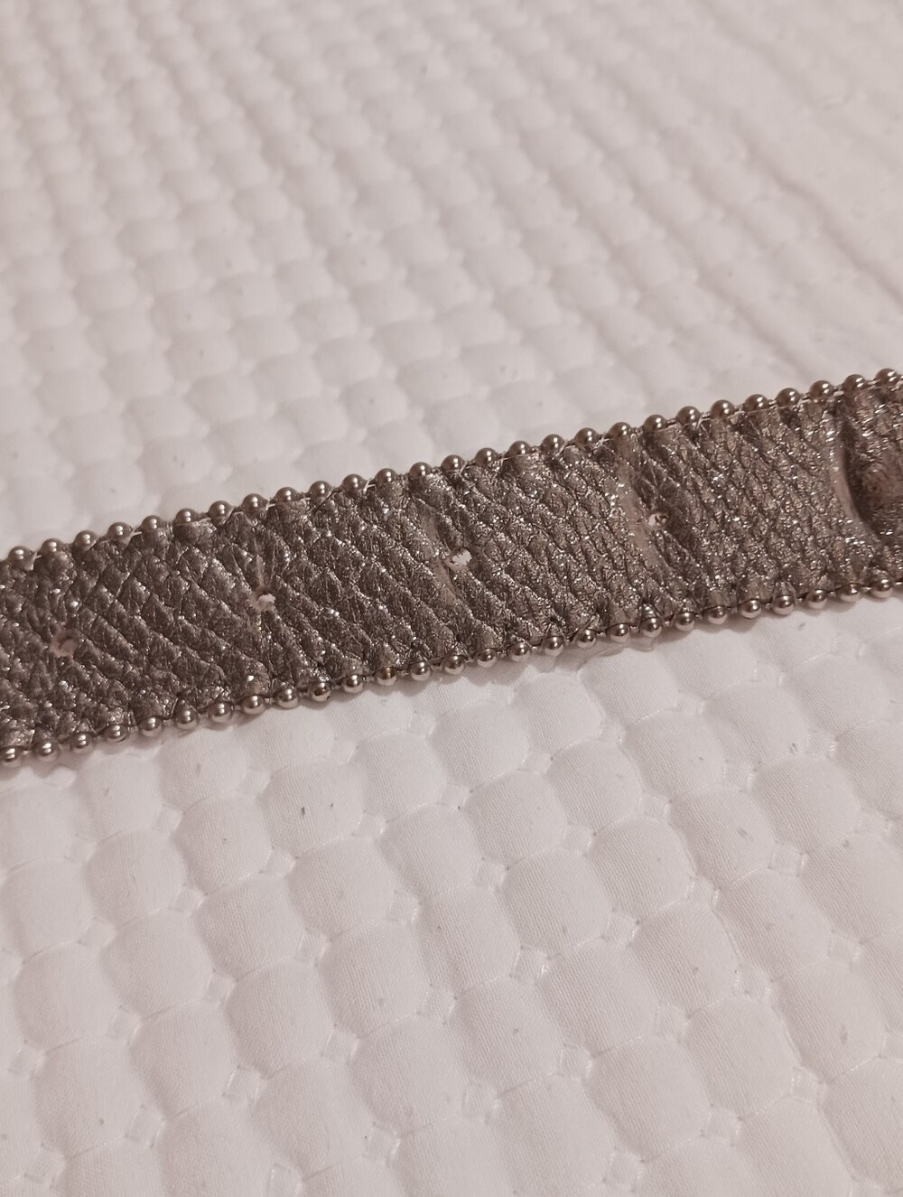 BB Simon Embossed Leather Ball Chain Belt - Picture 8 of 15